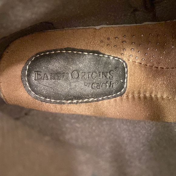 NWOT Earth Origins Crowley Gray Leather Suede Boots Fur Trim Women’s Size 7 Wide - Picture 12 of 13